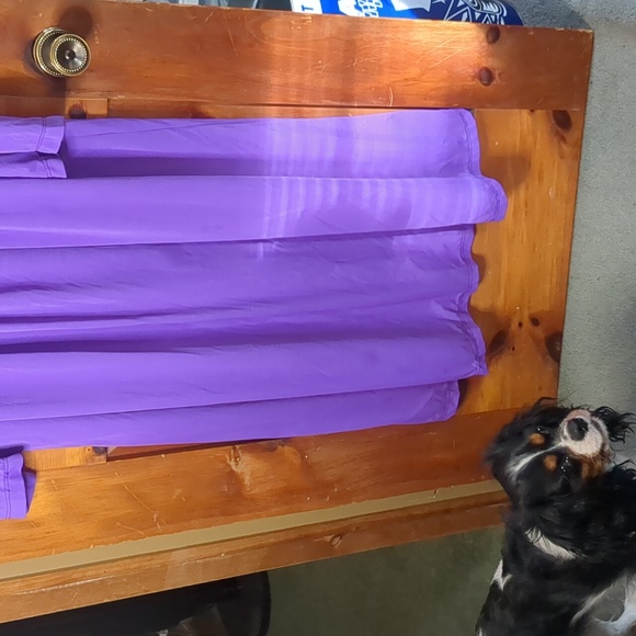 SHADOWLINE* floral embroidered long bell sleeve long nightgown purple sz 2x - Picture 5 of 10